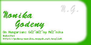 monika godeny business card